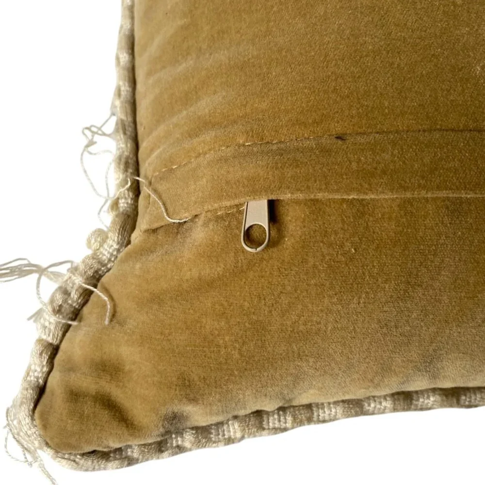 Wool needlepoint petit‎ point cranes bamboo cream throw pillow zip back 15x14